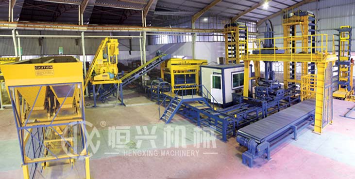 全(quán)自動砌塊成型(xíng)機生産線